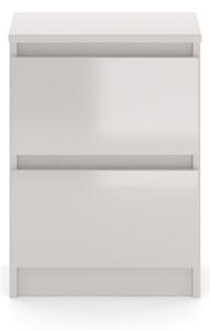 SIMPLE kasmír magasfényű 2 fiókos komód 40 cm