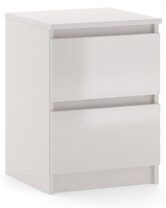 SIMPLE kasmír magasfényű 2 fiókos komód 40 cm