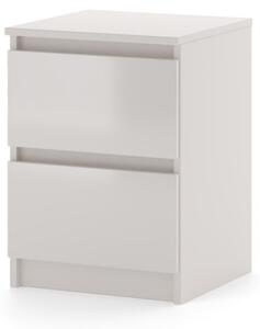 SIMPLE kasmír magasfényű 2 fiókos komód 40 cm