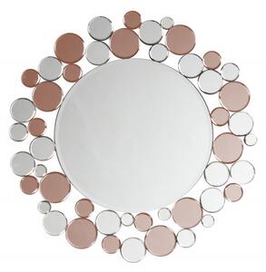 Oglinda rotunda Bubble Argintiu / Roz