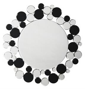 Oglinda rotunda Bubble Argintiu / Negru