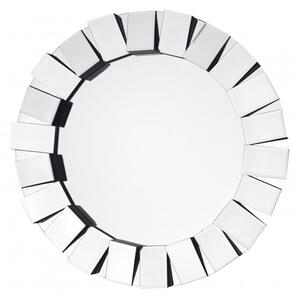 Oglinda rotunda cu rama din sticla argintie Fortuna, 4cm (L / D) x 80cm (l) x 80cm (H)