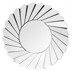 Oglinda rotunda cu rama din MDF argintie Zeus, 3.4cm (L / D) x 80cm (W) x 80cm (H)