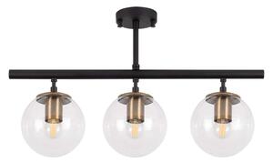 Lustra ATMACA 10275, negru/transparent, metal/sticla, 60x15x40 cm
