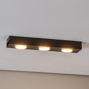 Luminex Downlight Ian în negru, cu 3 becuri, reglabil, Negru, Camera de zi / sufragerie, Metal, Modern