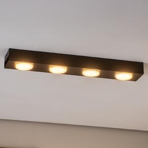 Luminex Downlight Ian în negru, cu 4 becuri, reglabil, Negru, Camera de zi / sufragerie, Metal, Modern