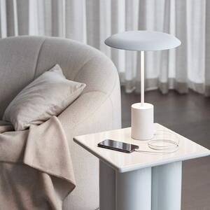 Beacon Lighting Lampă de masă LED Smith, alb, metal, port USB, reglabil, Alb, Camera de zi / sufragerie, Metal, Modern, Birou de masă