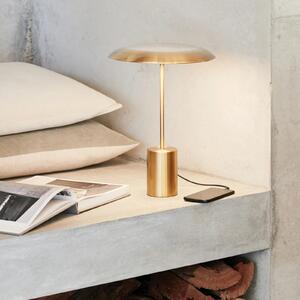 Beacon Lighting Lampă de masă cu LED Smith din metal culoare bronz Port USB, reglabil, Bronz / Alamă Veche, Camera de zi / sufragerie, Metal, Modern, Birou de masă