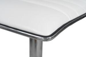 Set 2 scaune de bar rotative din piele sintetică Midnight albe