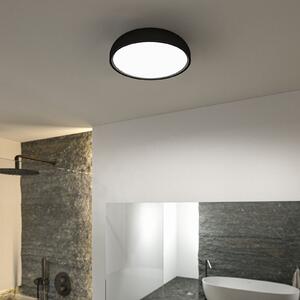 Paulmann Oka plafonieră LED IP44 CCT negru, Negru, Baie, Plastic, Modern