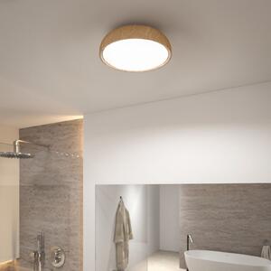 Paulmann Oka Plafonieră LED IP44 CCT aspect lemn, Lemn, Baie, Plastic, Modern
