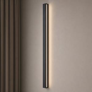 Lucande Aplică LED Kinsley, 90 cm, negru, dimabil, CCT, reglabil, Negru, Camera de zi / sufragerie, Metal, Modern