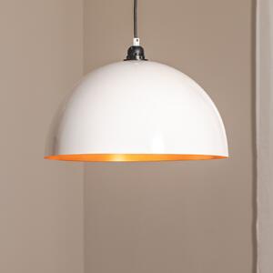 Opviq Berceste 232-S lampă suspendată Ø40cm alb/galben, reglabil, Alb, Camera de zi / sufragerie, Metal