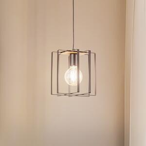 Envostar Fiete lampă suspendată, 1 bec, reglabil, Negru, Camera de zi / sufragerie, Metal