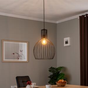 Opviq Lampă suspendată Fellini MR-756 1 bec Ø 38cm negru, reglabil, Negru, Camera de zi / sufragerie, Metal, Modern