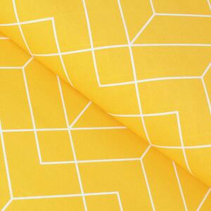 Goldea țesătură simona 100% bumbac - mozaic galben 160 cm