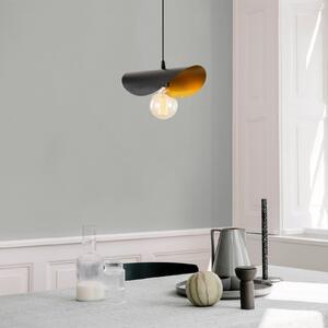 Opviq Lampă suspendată Sivani MR-830 1 bec negru / auriu, reglabil, Negru, Camera de zi / sufragerie, Metal, Modern