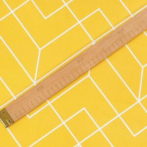 Goldea țesătură simona 100% bumbac - mozaic galben 160 cm