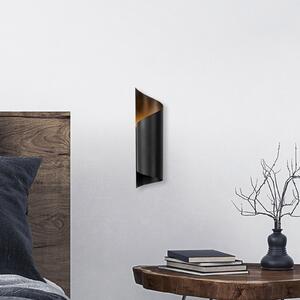 Opviq Aplică de perete Sivani MR-838 înălțime indirectă 35cm negru, reglabil, Negru, Camera de zi / sufragerie, Metal, Modern