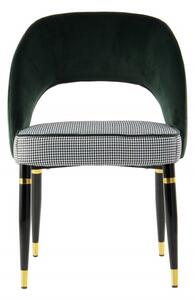 Set 2 scaune tapitate Courtney verde/auriu
