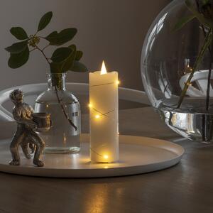 Konstsmide Christmas Lumânare de ceară cu LED alb Culoarea luminii cald 12,7 cm, Alb