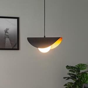Opviq Lampă suspendată Vatoz 2866 1 bec, negru, sticlă opală, reglabil, Negru, Camera de zi / sufragerie, Metal, Modern, glob