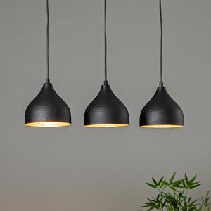 Opviq Tattoo 6211 3-light liniar lampă suspendată negru / aur, reglabil, Negru, Camera de zi / sufragerie, Metal, Marocan / Oriental