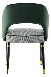 Set 2 scaune tapitate Courtney verde/auriu