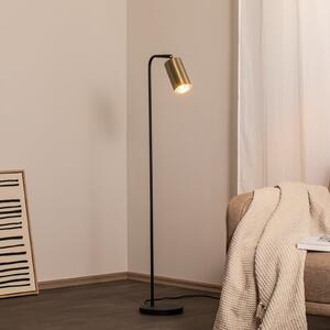 Opviq Lampadar Emek 4081, negru, abajur aur antic, Negru, Camera de zi / sufragerie, Metal, Modern