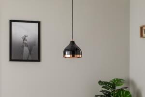 Opviq Lampă suspendată Yildo 6866 1 bec Ø17cm negru/coper, reglabil, Negru, Camera de zi / sufragerie, Metal, Modern