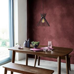 Opviq Lampă suspendată Kirpi 3081 1 bec Ø34cm negru, reglabil, Negru, Camera de zi / sufragerie, Metal, Modern