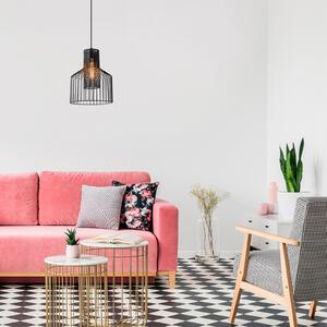 Opviq Lampă suspendată Atos 2851 1 bec Ø30cm negru, reglabil, Negru, Camera de zi / sufragerie, Metal, Modern