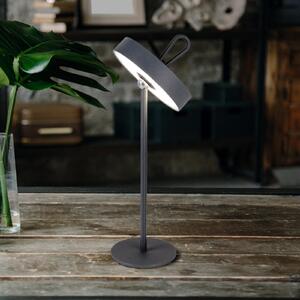 Näve Ella LED lampă de masă reîncărcabilă, magnetică, gri, reglabil, Gri, Camera de zi / sufragerie, Metal, Scandinavă