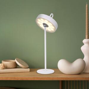 Näve Ella LED lampă de masă reîncărcabilă, magnetică, alb, reglabil, Alb, Camera de zi / sufragerie, Metal, Scandinavă