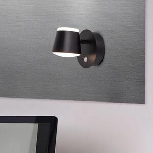 Näve Tondo aplică LED acumulator suport magnetic negru, reglabil, Negru, Camera de zi / sufragerie, Metal, Scandinavă