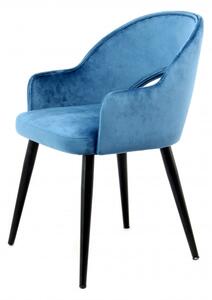 Set 2 scaune tapitate Joris albastre