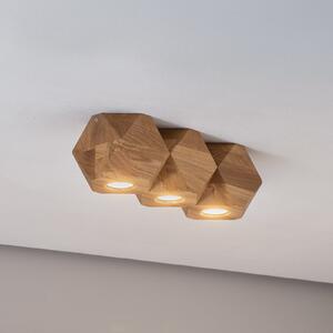 Envostar Peach Puff plafonieră poliedru lemn 3 bec, reglabil, Lemn, Camera de zi / sufragerie, Lemn, Modern, Plafon unghiular direct