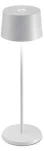 Zafferano Olivia 3K lampă de masă reîncărcabilă IP65 alb, reglabil, Alb, Camera de zi / sufragerie, Aluminiu, Modern