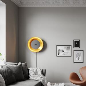 By Rydéns Shelby aplică, ștecher negru/auriu, Negru, Camera de zi / sufragerie, Scandinavă