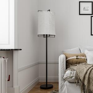 By Rydéns Softy lampadar cu abajur de in, Negru, Camera de zi / sufragerie, Țesătură / Textil, Scandinavă