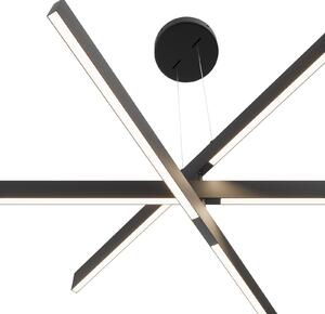 Maytoni Origami LED, negru, Negru, Camera de zi / sufragerie, Aluminiu, Modern