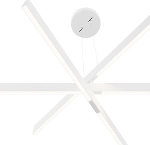 Maytoni Origami LED pendul, alb, Alb, Camera de zi / sufragerie, Aluminiu, Modern