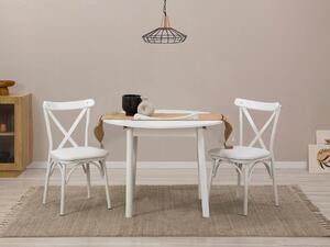 Set mobilier sufragerie Duvasa 6 (alb) (pentru 2 persoane). 1093755