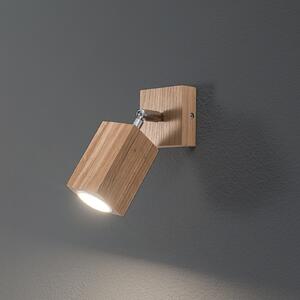 Envostar Peach Puff spot perete lemn cuboid 1 bec, reglabil, Lemn, Camera de zi / sufragerie, Lemn, Modern, Spot de perete