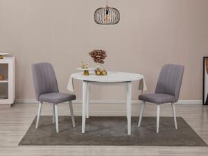 Set mobilier sufragerie Nidupo 3 (alb + gri) (pentru 2 persoane). 1093760