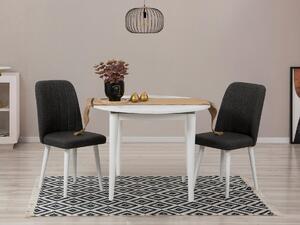 Set mobilier sufragerie Nidupo 7 (alb + antracit) (pentru 2 persoane). 1093769