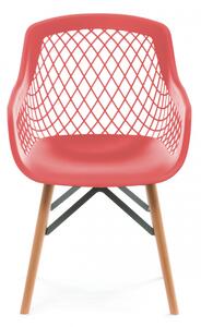 Set 4 scaune Minimalist rosii