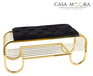 Bancheta cu pantofar /AURIU/NEGRU /catifea / Chesterfield