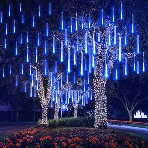Instalatie luminoasa cu 8 tuburi - Ploaie de meteoriti, Albastru