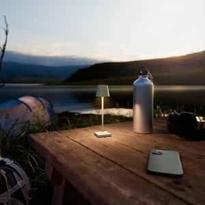 Sigor Nuindie pocket LED lampă de masă reîncărcabilă, verde salvie, IP54, dimabil, reglabil, Verde, Aluminiu, Modern